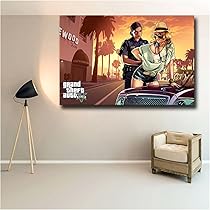 No.275フレーム付きキャンバスアート　アートポスター　GTA5 グラセフ 711-KBnrgbS._AC_UL210_SR210,