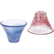 ベルギー王室御用達名門ガラス会社のカッティングガラス盃３点（日本の三ッ重盃？） 伝統工芸】田島硝子 富士山祝盃 赤富士 TG13-013-1R 木箱入