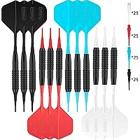 CyeeLife 12本入り 16g ソフトチップダーツセッ+100個ティップ,入門級家庭用ダーツ