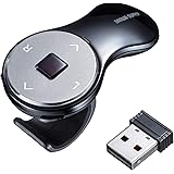 サンワダイレクト リングマウス ワイヤレス 充電式 PowerPoint・Keynote操作対応 Windows/Mac ブラック 400-MAW151BK