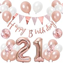 Amazon | 誕生日 バルーン 風船セット 飾り付け 21歳 happy