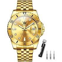 MONTRES クォーツメンズ 腕時計 オパール文字盤 ゴールドカラー Amazon.co.jp: OLEVS 腕時計メンズ 防水 クオーツアナログ 日付