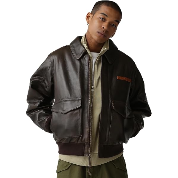 Amazon.co.jp: [Avirex] A-2 レザーフライトジャケット MADE IN USA