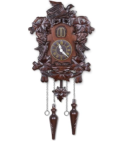 thumbnail image 2 of Kendal Large Tabletop Handcrafted Wood Cuckoo Clock House Home Decor With Singing Bird Black Forest Bird Decoration Mx23 2 2 of 9