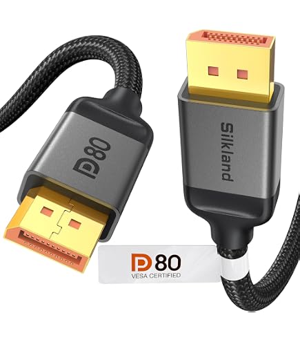 Silkland Cavo HDMI 2.1 Certificato 2 Pezzi 1,8m – 8K @60Hz 4K @144Hz, 48 Gbps, Intrecciato, Per PS5 E PC