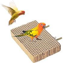 Amazon | 鳥 止まり木 オウム おもちゃ 段ボール 紙 インコ とまり木