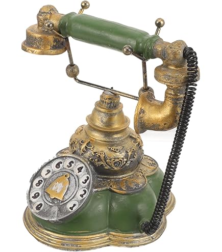 Vintage Rotary Dial Desk Telephone - Bronze Retro Style, Working Analog Phone For Home Decor