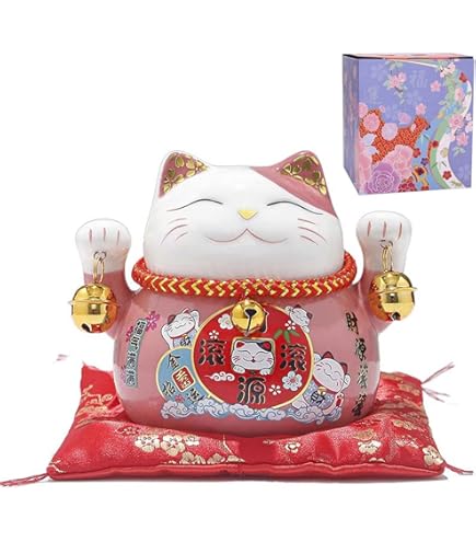 Amazon.co.jp: 招き猫（大） 貯金箱 猫舎道楽堂本舗 : おもちゃ