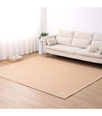 Amazon.co.jp: 無印良品 インド綿混手織ラグ200x200 ライトブラウン