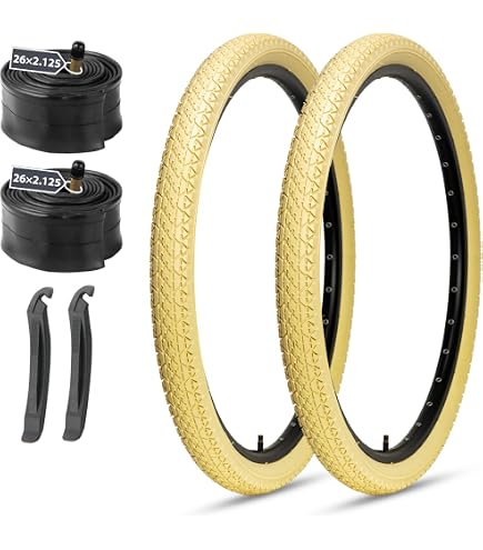 Amazon | DuroHF103 26X2.125(57-559)ビーチクルーザタイヤ白＆米