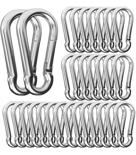 Amazon.co.jp: Stainless Steel Spring Snap Hook Carabiner - 304