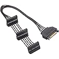 AINEX SATA用電源3分岐ケーブル 下L型コネクタ [ 23cm ] S3-1504SALA