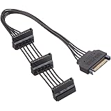 AINEX SATA用電源3分岐ケーブル 下L型コネクタ [ 23cm ] S3-1504SALA