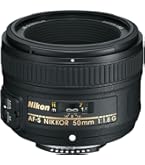 Nikon AF FX NIKKOR 50mm f/1.8D Lens with Auto Focus for Nikon DSLR