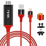 アイフォンHDMIケーブル MRLI 【2018最新版】ipad hdmi　HDMI変換ケーブル　使いやすい　1080P高解像度 iphone hdmi変換ケーブル iPad iPhoneX iphone tv出力hdmiケーブル　高品質ABS iphone テレビ 接続ケーブル クリスマスプレゼント　　設定不要　iOS9以後対応　（18ヶ月保証＆日本語説明書付き）