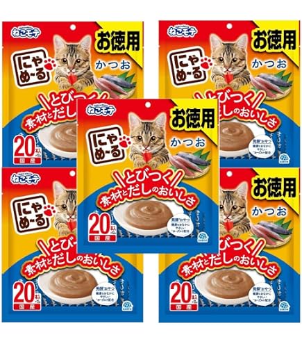 Amazon.co.jp: ねこモテ 猫用おやつ にゃめーる まぐろ 12g×20本