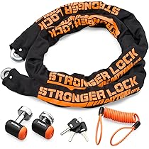 デイトナ(Daytona) バイク用 チェーンロック デイトナ(Daytona) バイク用チェーンロック 42mm幅 LEDライト付き 2.0m