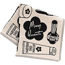 Amazon | [マリークワント] 三重ガーゼハンカチ（34cm） ブラック