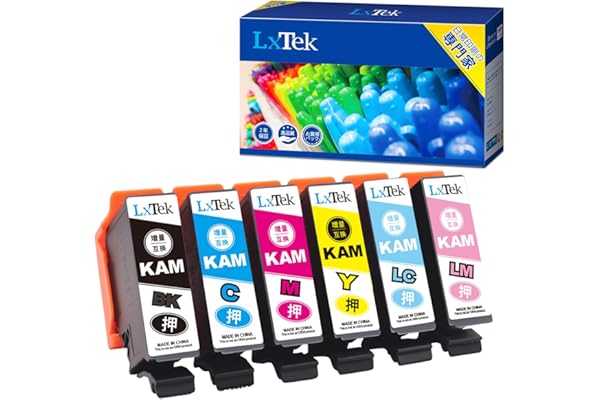 LxTek KAM-6CL-L 互換インクカートリッジ エプソン(Epson)用 KAM カメ インク 6色セット 大容量/説明書付/個包装 EP-882AW EP-882AB EP-882AR EP-881AW EP-881AB EP-881AR EP-881AN EP-885AB EP-885AR EP-885AW