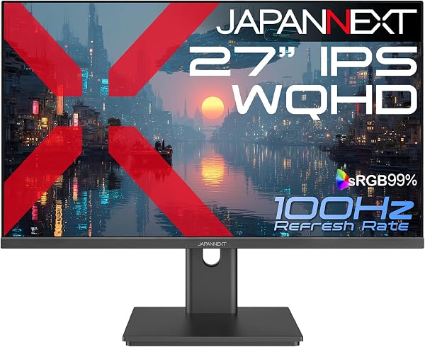 【Amazon.co.jp限定】 JAPANNEXT 27インチ IPSパネル搭載 WQHD(2560x1440)解像度 液晶モニター JN-IPS27Q3 HDMI DP sRGB:99% 【2年保証】 - 1
