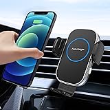 車載ワイヤレス充電器 車載ホルダー15W急速充電 車載Qi スマホホルダー 自動開閉 360度回転 片手操作 エアコン吹き出し口用iPhone15/14/13/12 /11//XS/XR / 8 /シリーズ Android Samsung Galax