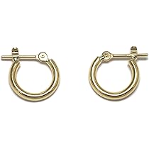 Amazon.co.jp: K18イエローゴールド パイプフープピアス 幅1.5mm 直径