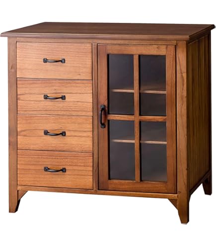 Amazon｜コンソールチェスト チェスト スライド棚付 アンティーク風 猫