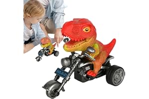 恐竜のオートバイのおもちゃ,摩擦動力バイクゲームおもちゃの車 - 教育シミュレーション 摩擦動力恐竜バイクおもちゃ 対象年齢 3歳以上 (ランダムカラー) echesa