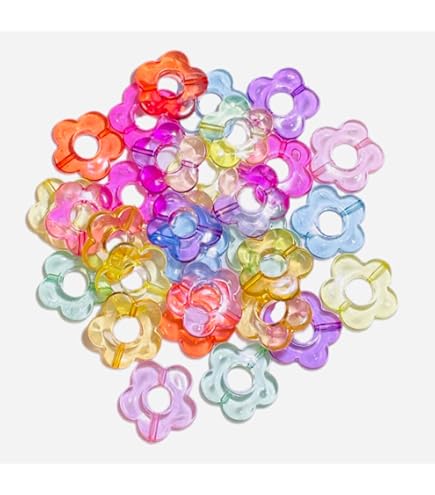 Amazon.co.jp: アクリルビーズ フラワー 大きい 形 型 ビーズ アクリル