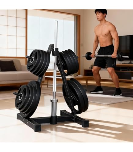 Amazon.co.jp: Vlaeng ウェイトプレートストレージラック 壁取り付け