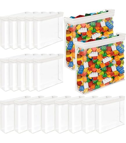 Sacs De Rangement Pour Jouets, Panier De Rangement Pour Jouets,Coffre à Jouets épais Transparent | Mallette De Rangement Portable Avec Poignée, Coffre