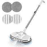AlfaBot WS-24 Cordless Electric Mop, Electric Spin Mop for Floor Cleaning, with Lightweight & Rechargeable Floor Cleaner with