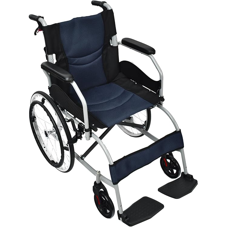 Amazon.co.jp: 【ブラック+レッド】OSJ 車椅子 折畳み 自走式 自立