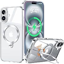 Amazon.co.jp: 【全身極上クリア・360°回転スタンド】ZapNet iPhone 16