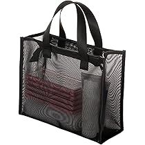 タグ付き未使用   スイムバッグトートバッグ メッシュ 黒 Amazon | [§B∞BLUE HANDS] メッシュバッグ ブラック