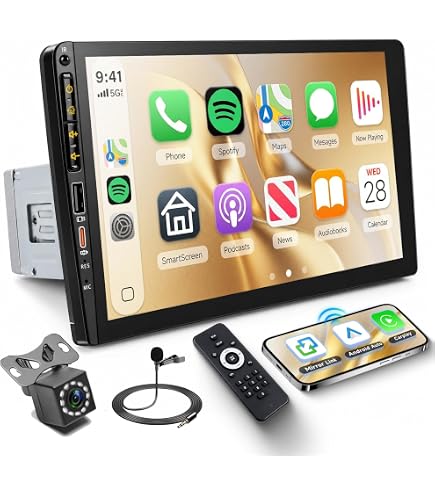 Amazon.co.jp: Hodozzy 1DIN カーステレオ 10.1インチ回転式タッチ