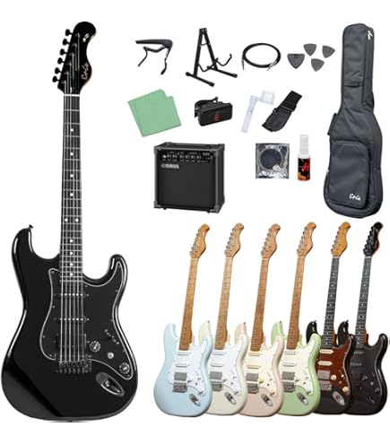 Amazon | Vanguard VST-01 BK(ブラック) ルイスアンプセット エレキ