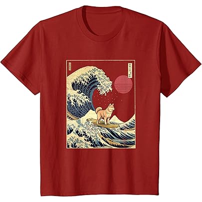 Amazon.co.jp: 柴犬 Tシャツ ポケットドージ Such Wow Dank Pixel