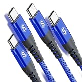 USB Type C ケーブル【2m/2本セット】 PD対応 65W急速充電 Sweguard USB-C to USB-C ケーブル タイプc 充電 iPhone 17/16/15 Pro Max,iPad Pro/Air/mini6,MacBook,Samsung Galaxy S26/S25/S24/S23/S22/S21,Sony,Xiaomi,Pixel等Type-c機種対応 (青)