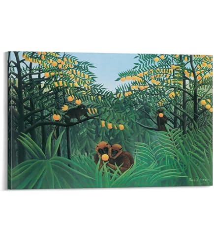 アンリ・ルソー　「熱帯嵐のなかのトラ」　リトグラフ　エディションナンバー入り アンリ・ルソー 「熱帯嵐のなかのトラ」 リトグラフ