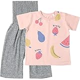 [SANTOWA] [サントーワ] パジャマ セット 半袖 Tシャツ 腹巻 7分丈 80-130cm 子供 キッズ 女の子 寝間着 お昼寝 ナイトウェア 部屋着 ルームウェア