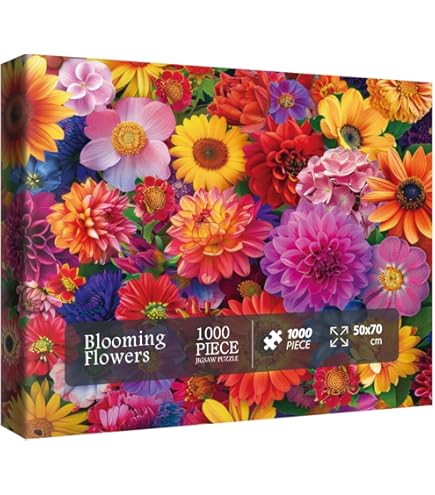 Amazon | PICKFORU フラワーパズル 大人用 1000ピース カラフルな春の