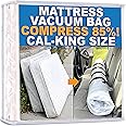 Mattress Vacuum Bag for Moving Foam or Inner Spring Mattress Vacuum Seal Mattress Bag for Return Compression and Storage with Leak Proof Valve and Double Zip Seal (Cal King)