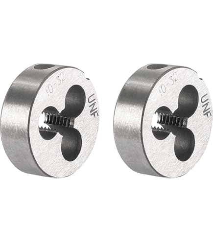 10-24 Right-Hand Hex Die 2-Pack – Alloy Steel External Thread Repair Tool For Metalworking, Machinery, Automotive & DIY Projects