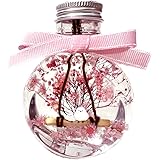 Lulu's ルルズ さくらシマエナガのハーバリウム プリザーブドフラワー 春 桜 サクラ sakura お花見 雪の妖精 北海道 野鳥 ドライフラワー ボトルサイズ:幅7cm 奥行4.5cm 高さ9.5cm 100ml さくらシマエナガ Lulu'