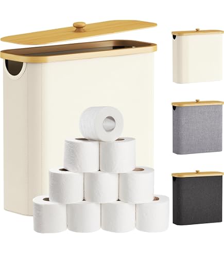 Amazon.co.jp: ISHU トイレットペーパー 収納ボックス 木製 ストッカー 