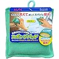 アイオン スポンジ 洗面台 グリーン 10×10cm 超吸水スポンジチップ入り 水だけで洗える 絞ってスパッと吸水 スウノ 851-G 1個入