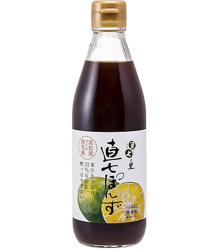 Amazon.co.jp: 直七ぽんず 無添加 果汁33％ ポン酢 360ml x 2 : 食品