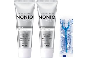 【Amazon.co.jp限定】NONIO(ノニオ) プラス ホワイトニング [医薬部外品] ハミガキ 130g×2個+フロス付き 歯磨き粉 高濃度フッ素 (1450ppm配合) 口臭