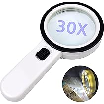 Amazon.co.jp: LBFXQ 手持ちルーペ 13個LEDライト付き 虫眼鏡 拡大鏡